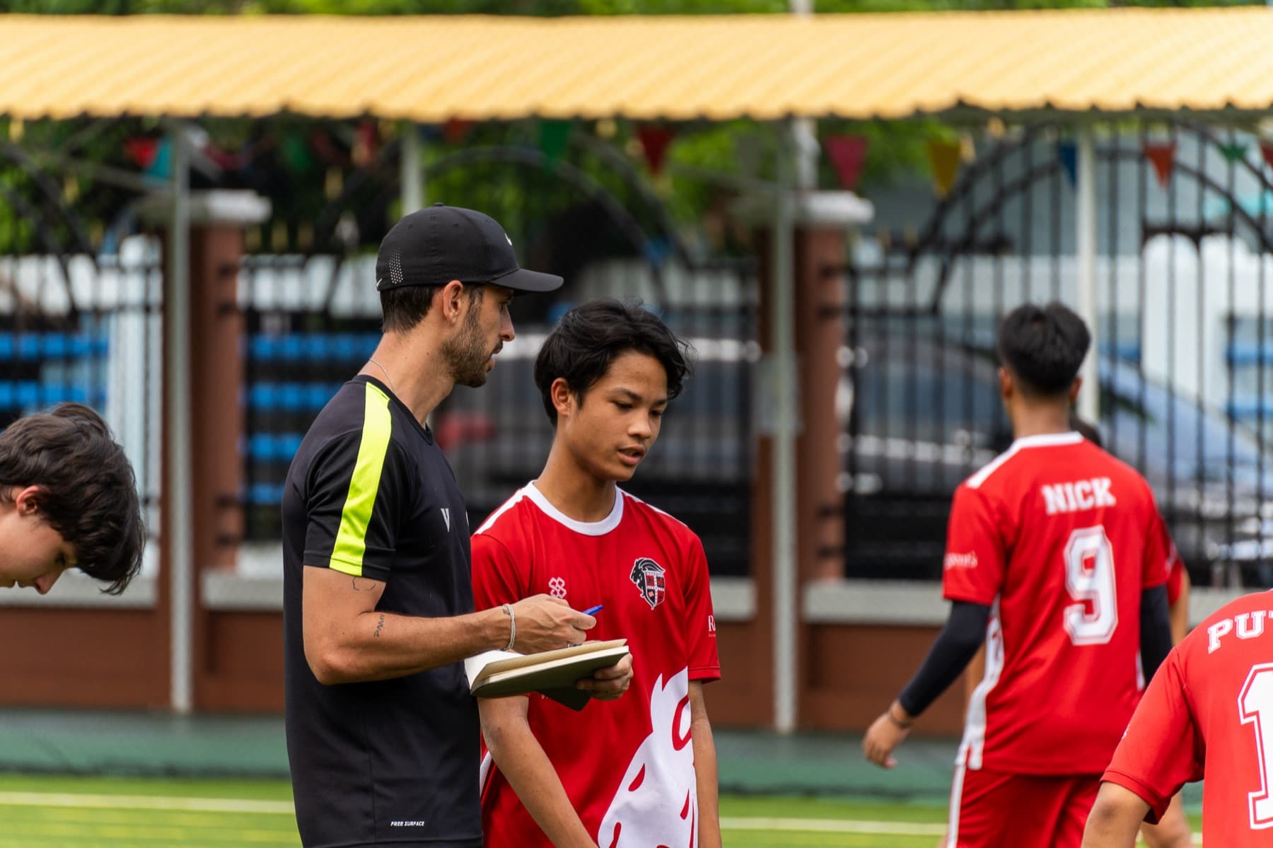 Match-day coaching moment · Regents International School Bangkok